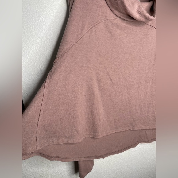 Free People - Cozy Time Funnel Neck Top in Chocolate tan color size s - Picture 3 of 9